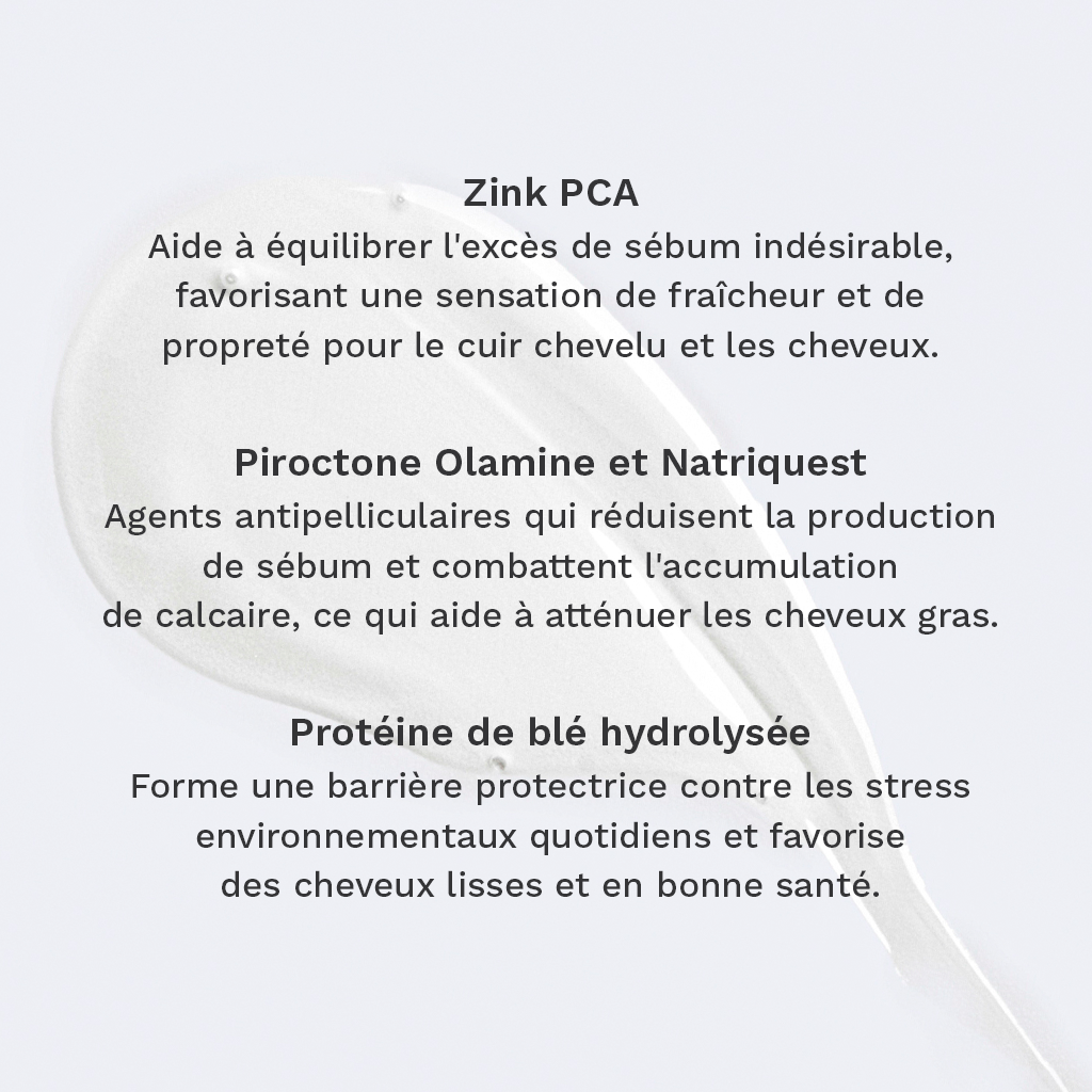 Shampoing pour cuir chevelu et racines à tendance grasse