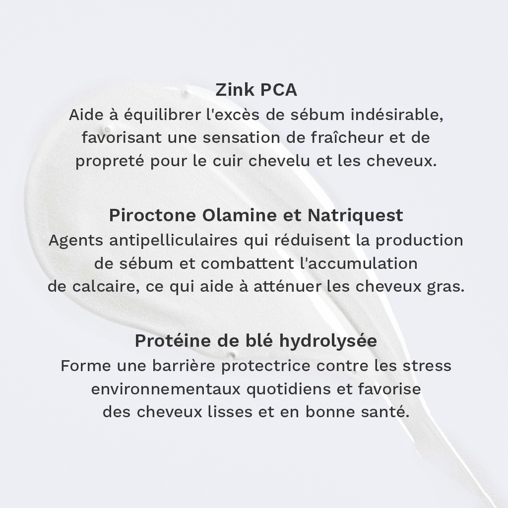Shampoing pour cuir chevelu et racines à tendance grasse