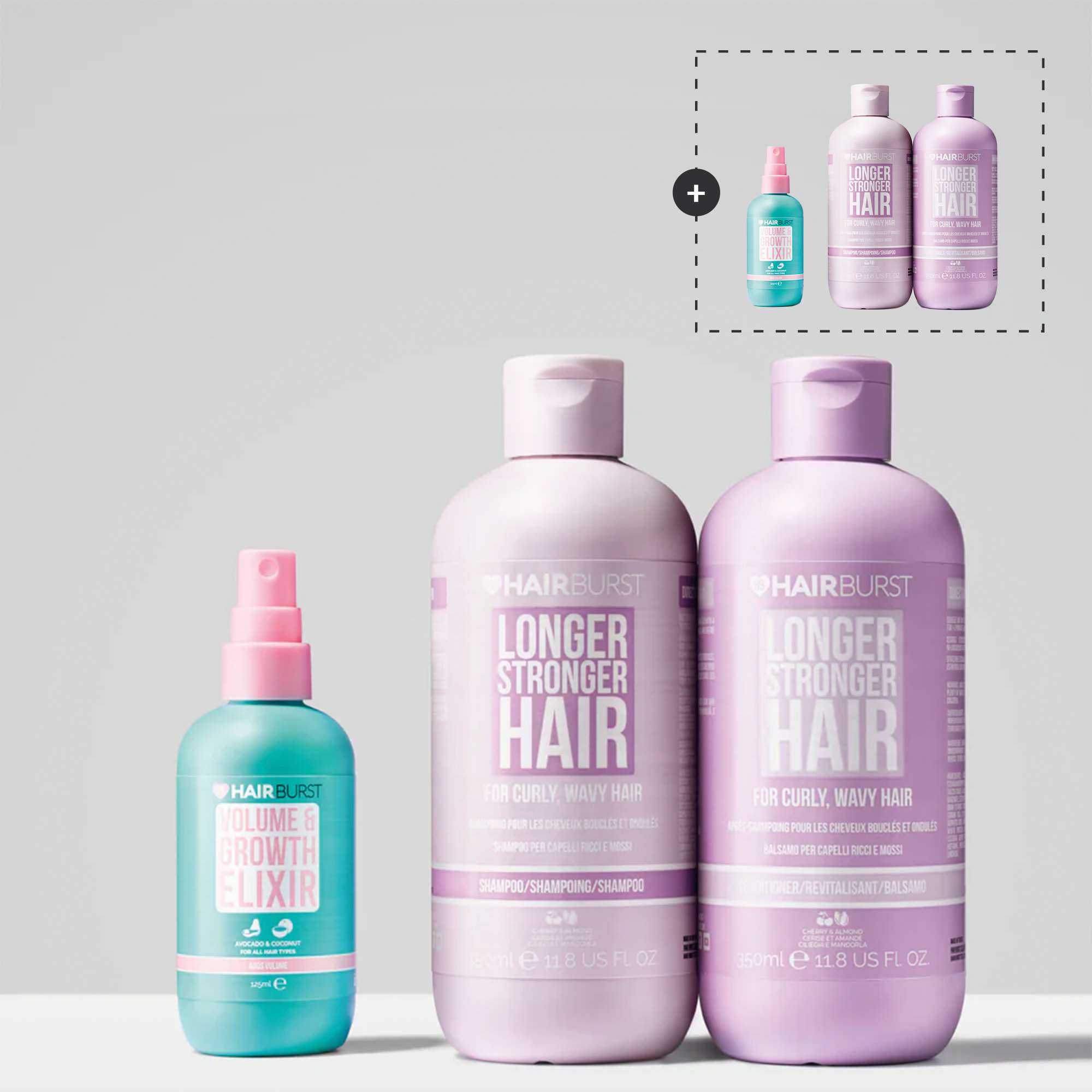 Trio cheveux plus longs et plus forts